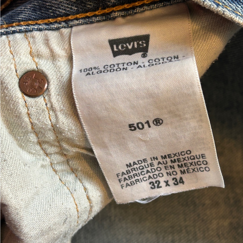 Levi's 501 Vintage Denim Jeans 32x34 - Picture 3 of 9